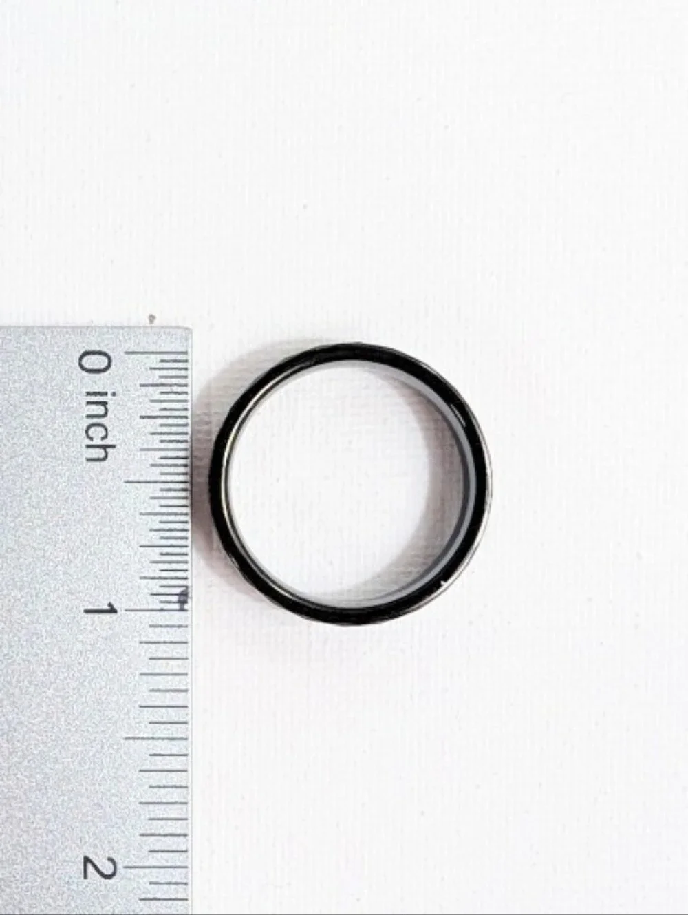 Men's Hammered Black Tungsten Galaxy Opal Meteorite Band Size 14
